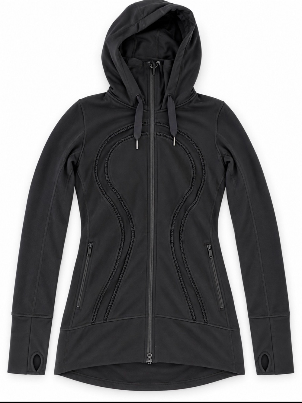 Lululemon Stride Ruffle Hooded Jacket Size 8